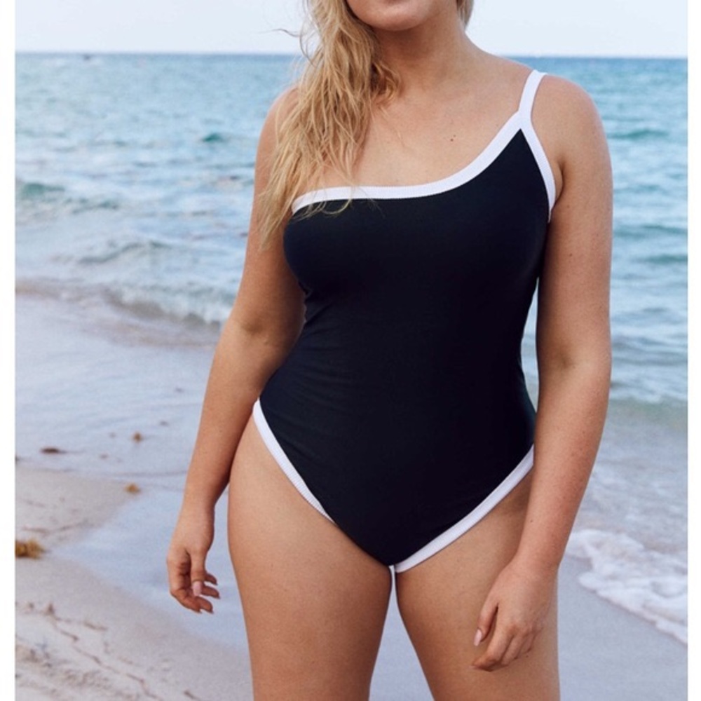 Aerie One Shoulder Asymmetrical one piece